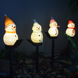 Solar Christmas Lights Snowman LED Lamp Solar Lighting for Garden Christmas Decor