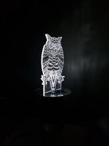 Crystal Clear Solar Owl Light Yard Stake