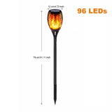 LED Solar Flame Lights Outdoor IP65 Waterproof Led Solar Garden Light Flickering Flame Torches Lamp for Courtyard Garden Balcony