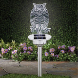 Crystal Clear Solar Owl Light Yard Stake