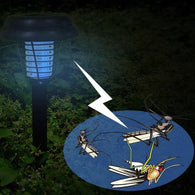Outside LED Solar Powered Bug Zapper Killer Yard Light