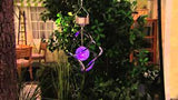 Solar Power Wind Spinner LED Light Outdoor Garden Hanging Lamp