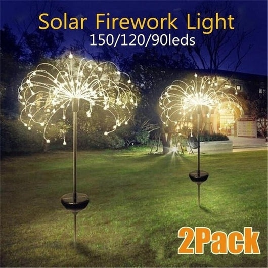 Solar Powered Outdoor  Grass Globe Dandelion Lamp 90/120/150 LED For Garden Lawn Landscape Lamp Holiday Light